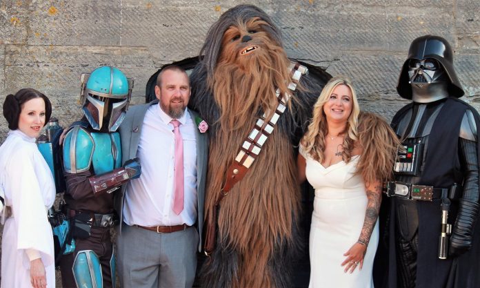 Star Wars and Disney fans: Stamshaw couple have Cosplay wedding surprise at the Hot Walls in Portsmouth
