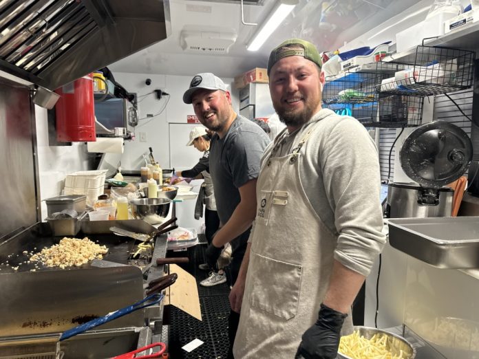 Aaron and Jason Ricketts own the Hapa Bros. food truck. Photo by Robert Eliason.